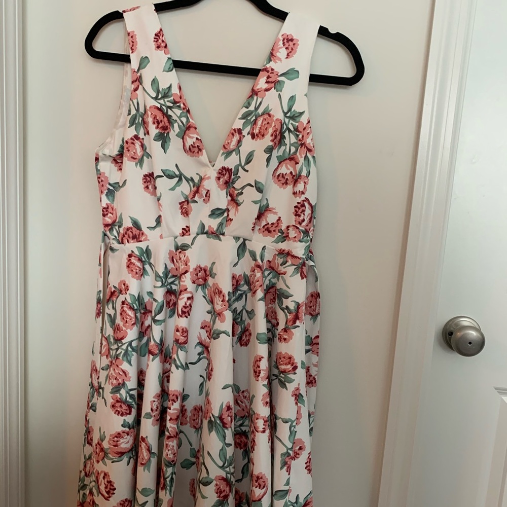 White floral dress
